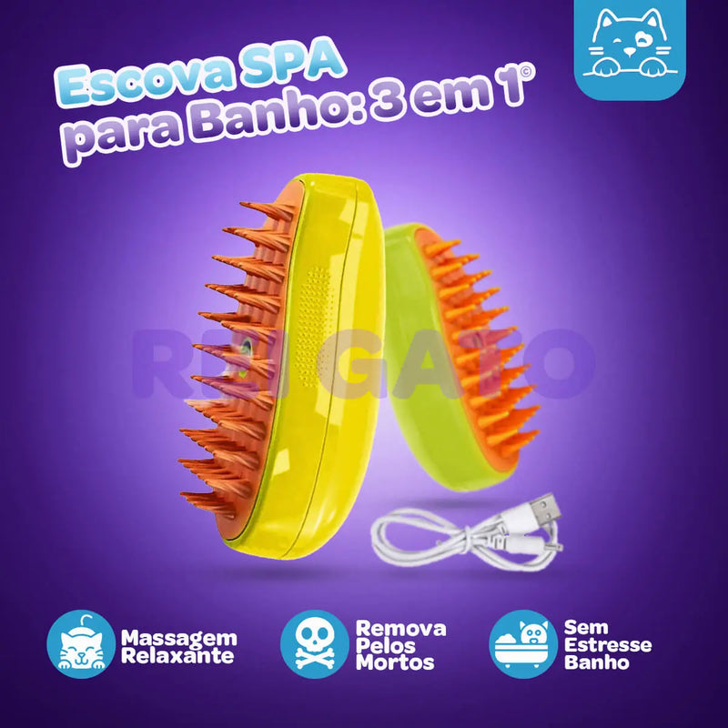 Escova Spa® de Gato 3 em 1